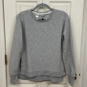 Victoria Sport Gray Keyhole Open Back Sweatshirt: S
